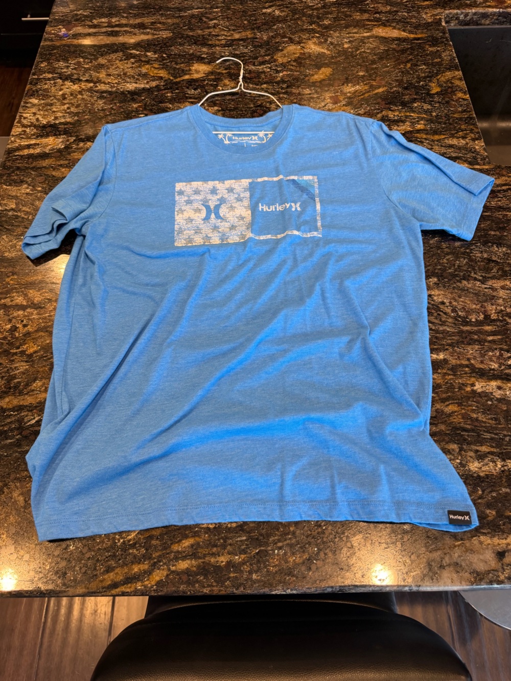 Hurley Boys Light Blue Logo Graphic Short Sleeve Tee